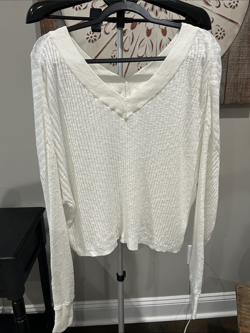 Korye Women’s Ribbed V-Neck Sweater Size XL / Boho